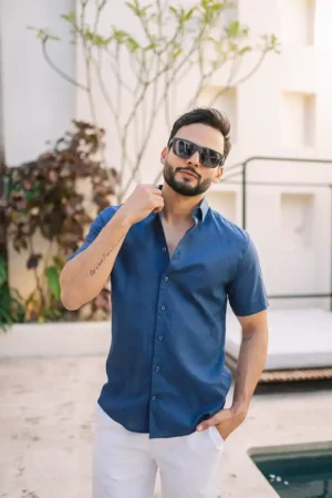 Camisa Manga Corta de Lino