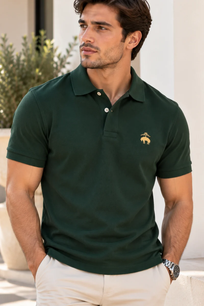 Polo Brooks Brothers de algodón color verde