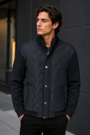 Chaqueta casual acolchada Giorginni Couture negra