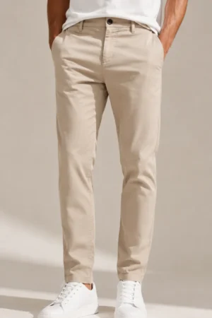 Pantalón casual stretch corte recto Aeropostale color beige