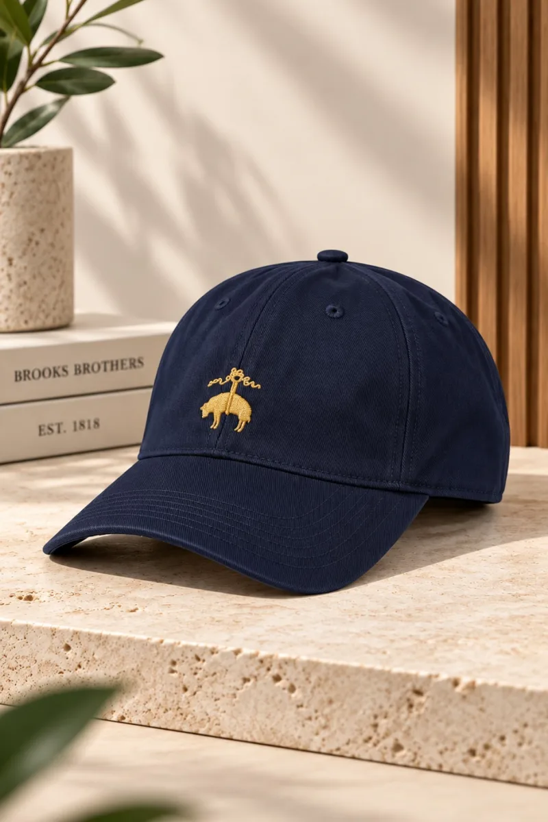 Gorra con Logo Bordado Brooks Brothers color azul marino