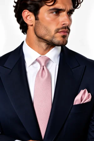 Corbata de satín texturizada Calvin Klein color rosado