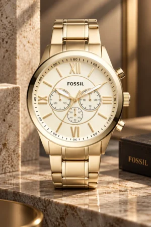 Reloj Fossil de acero modelo BQ1128IE color oro