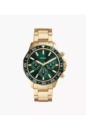 Reloj Fossil de acero modelo BQM2493 color oro con verde