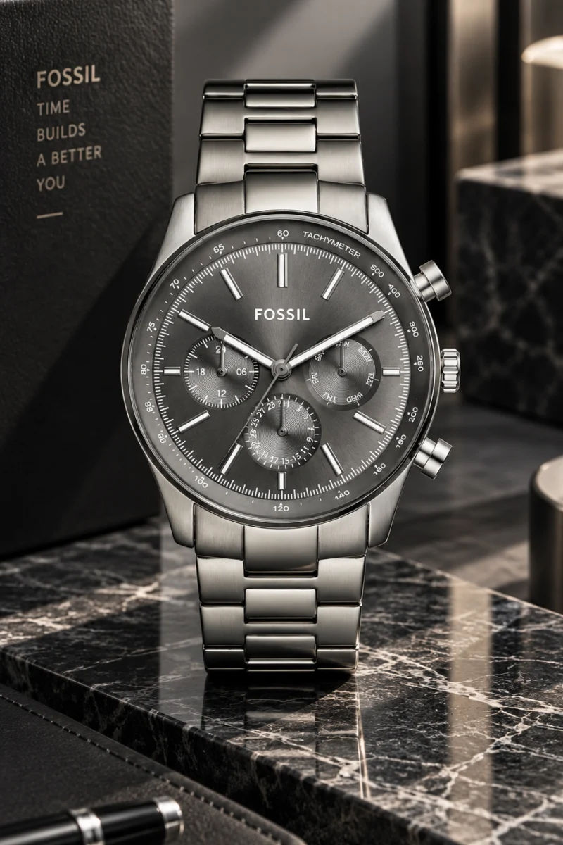 Reloj Fossil de acero modelo BQM2854 color gris