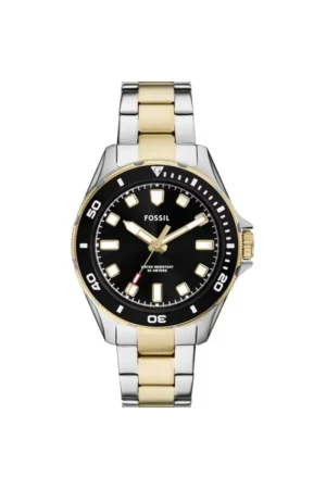 Reloj Fossil de acero modelo BQM2885 color plata con oro