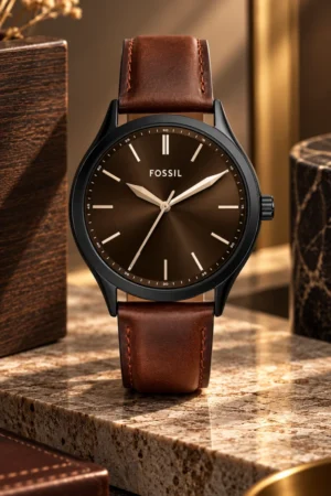 Reloj Fossil de cuero modelo BQM2891 color café