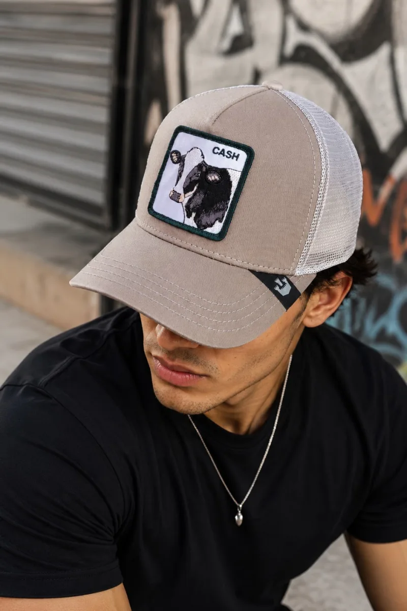 Gorra Trucker Vaca Cash Goorin Bros color beige