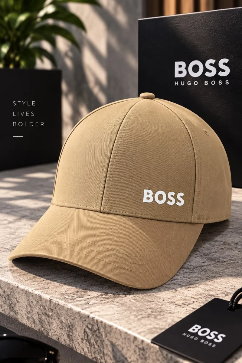 Gorra con Logo BOSS Hugo Boss color beige