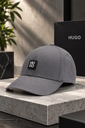 Gorra con Parche de Logo Hugo Boss color gris