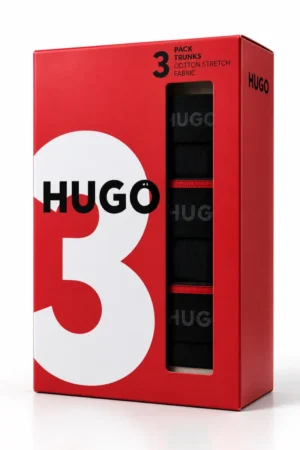 Paquete de 3 bóxers de algodón Hugo en su caja