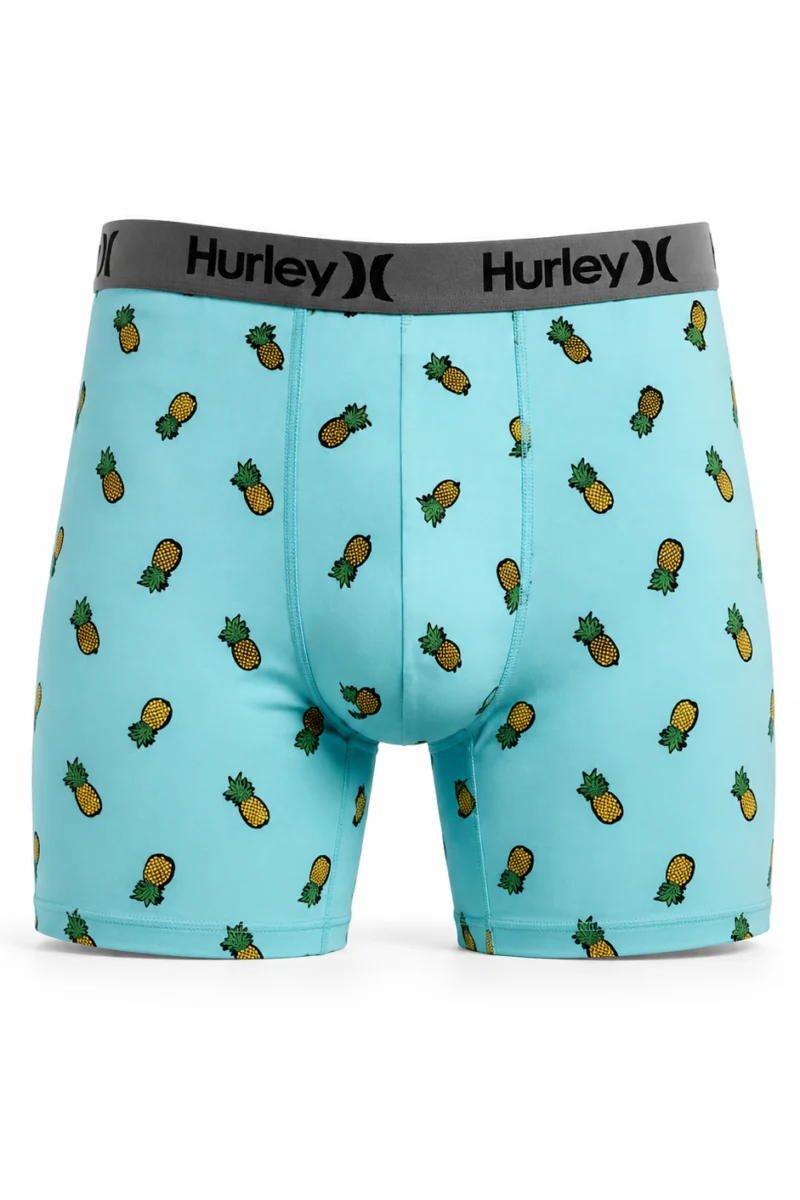 Bóxer Hurley de poliéster con estampado de piñas