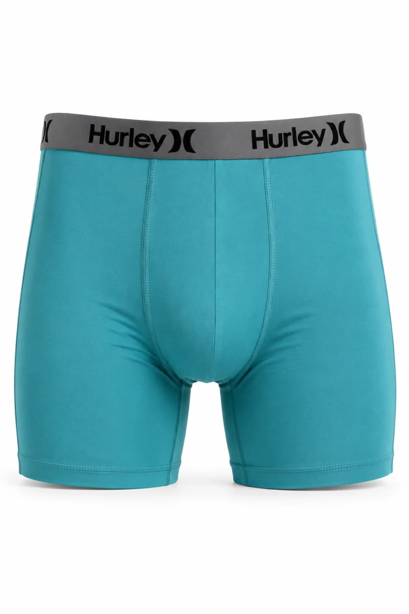 Bóxer Hurley de poliéster color turquesa