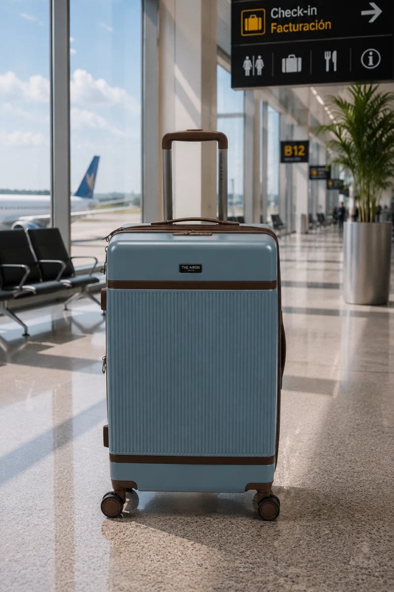 Maleta carry on rígida Ted Baker color azul grisáceo