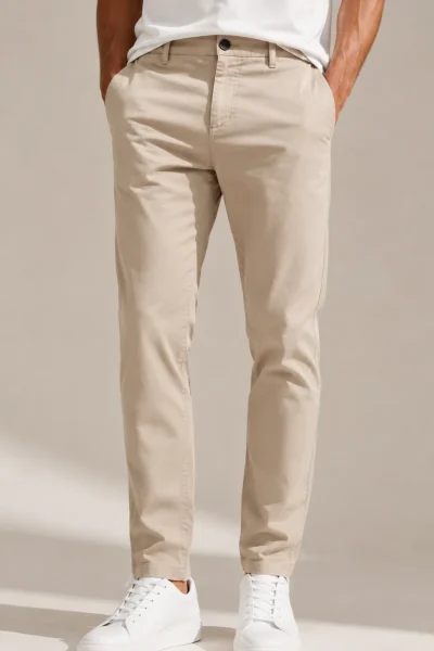Pantalón casual stretch corte recto Aeropostale color beige