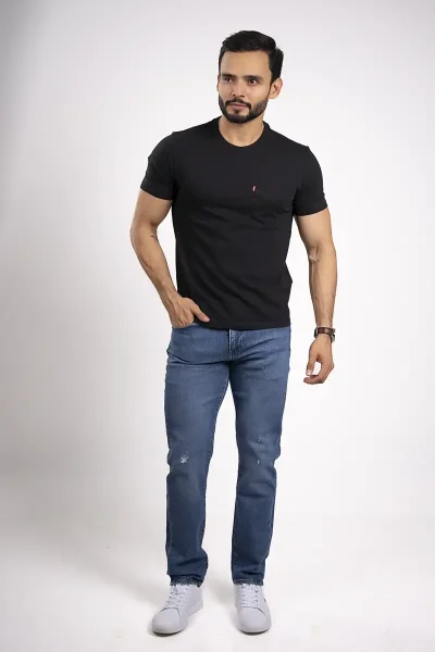 levi’s camiseta de algodón stretch color negro 01