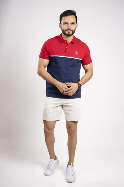 us polo assn camiseta estilo polo color azul con rojo 01