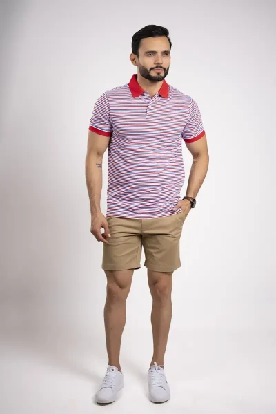 vineyard vines camiseta estilo polo color rojo con blanco y azul 01